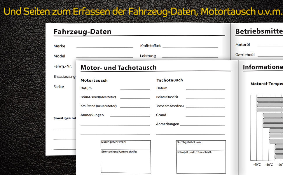 Universelles Serviceheft für Kraftfahrzeuge | Scheckheft für alle Auto Marken und Modelle